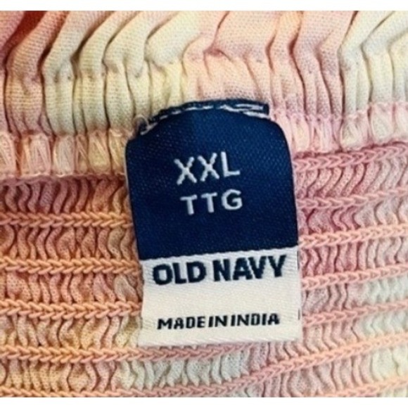 Old Navy Pink White Gingham XXL Smocked Square Neck Flutter Sleeve Dress - Picture 8 of 8